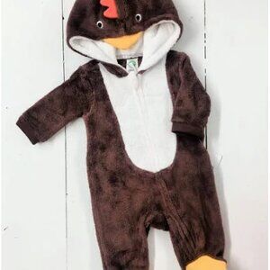 Little Me Newborn Cozy Thanksgiving Turkey Baby Outfit